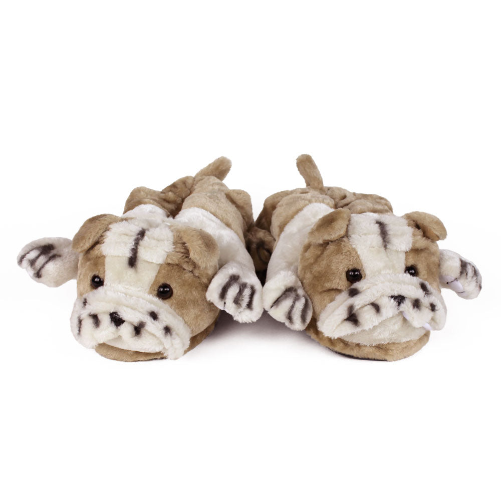Bulldog Cozy Plush Slippers kids adult one size fits all Soft Comfy Novelty  | eBay